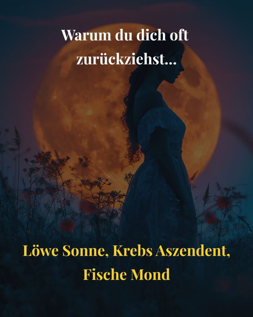 Löwe Sonne, Krebs Aszendent, Fische Mond – Warum du so viel fühlst und trotzdem leuchten willst